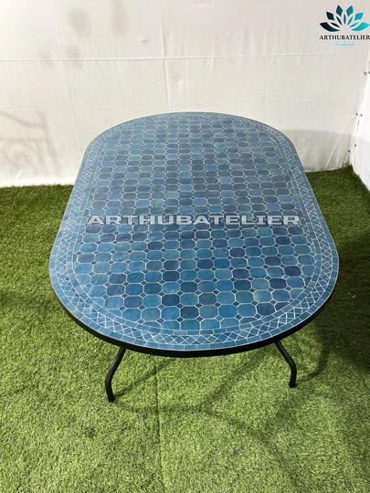Amazing Dinning Mosaic Table For Outdoor-Indoor 100% Handmade, Large Mosaic Table. Free Worldwide Shipping