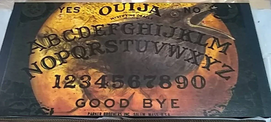Custom Ouija Raven Board Coffee Table Antiqued Gothic Halloween Decor Gift Wiccan