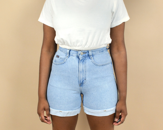 Rider Size 26 Light Wash High Rise Denim Shorts