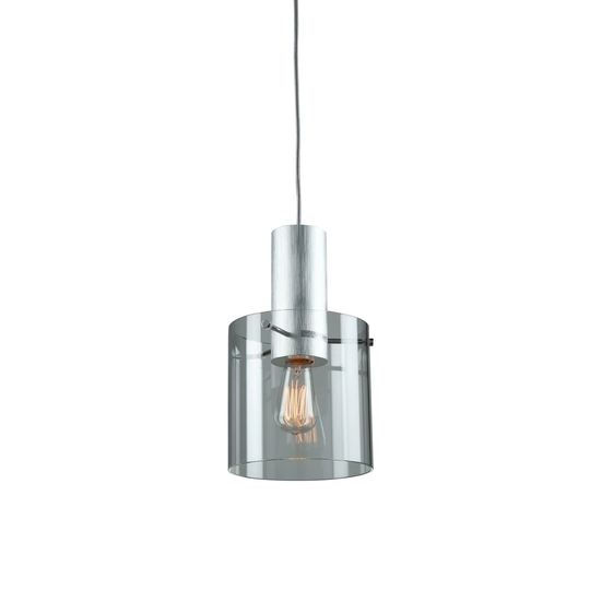 Artcraft Henley Pendant Light in Brushed Aluminum & Clear Glass