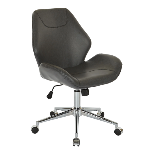 Chatsworth Faux Leather Office Chair with Chrome Base
