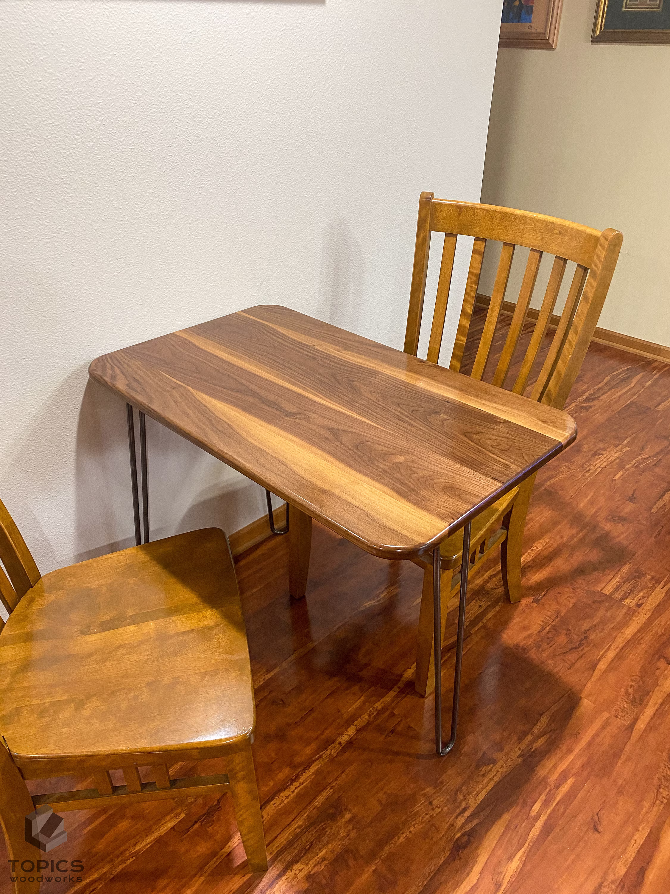 Custom Walnut Table For Small & Tight Spaces