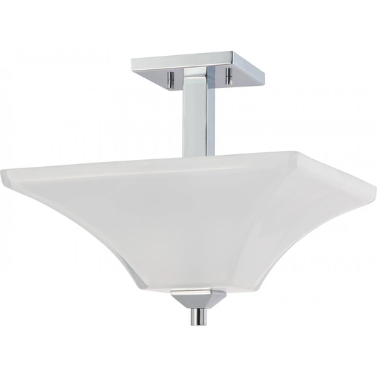 Parker - 2 Light Semi Flush Fixture with Sandstone Etched Glass