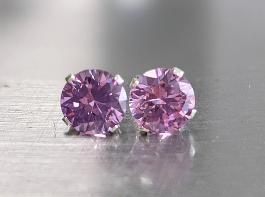 4mm Color Changing Alexandrite Stud Earrings Silver Or Solid Gold Womens Birthday Gift Genuine Hydrothermal Studs