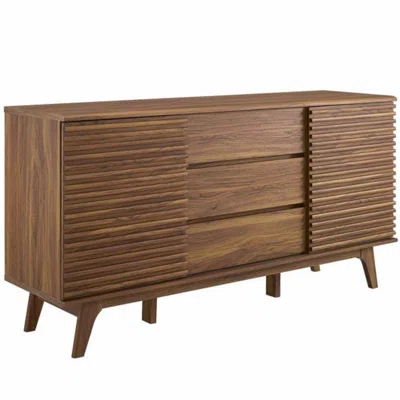 Render 63" Sideboard Buffet Table Or TV Stand-EEI-3344,Walnut