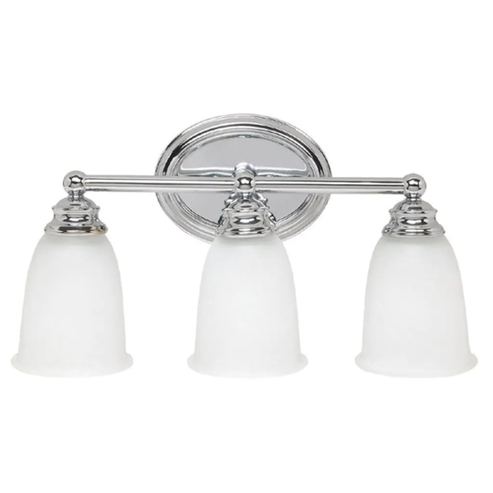 Transitional 3-light Chrome Bath/Vanity Light