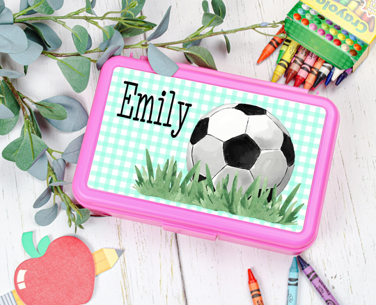 Personalized Pencil Box Kids Soccer | School Supplies Back To