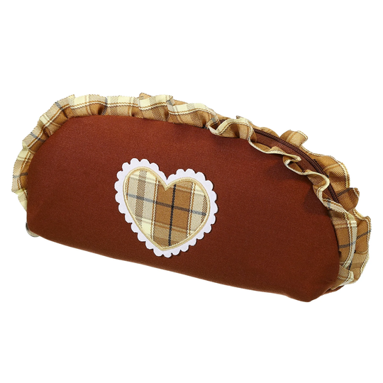 Flower Pencil Case, Pen Pouch Cosmetic Bag Stationery Organizer Cartoon, Brown