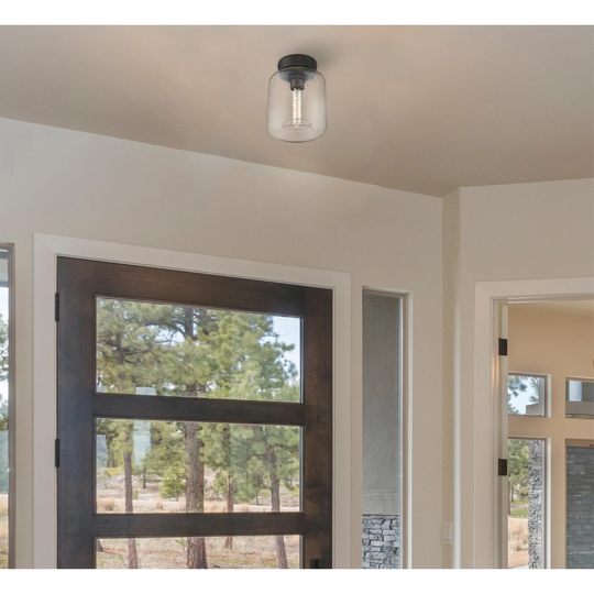 Westinghouse Lighting Judd One-Light 8 Inch Oil Rubbed Bronze Indoor Semi Flush Mount Fixture