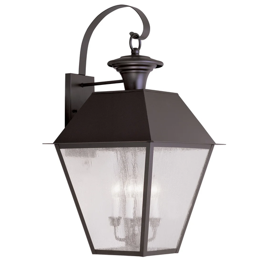 Giuseppe Lighting Four Light Outdoor Wall Lantern Mansfield Bronze - Exact Size