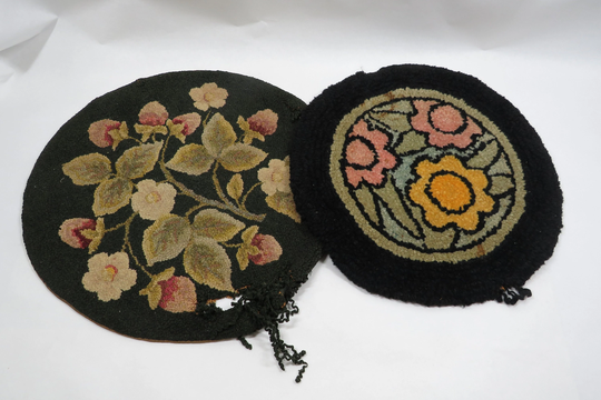 2 Hooked Rug Chair Mats Not Perfect Vintage