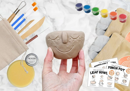 Clay At Home Pottery Kit For 2 - Make Your Own Air Dry Projects