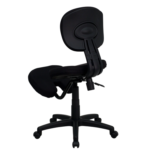 Mobile Ergonomic Kneeling Posture Task Office Chair with Back in Fabric