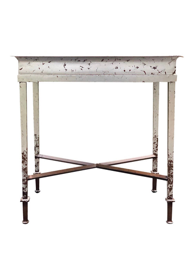 Silver Leaf Tray Style Accent Table