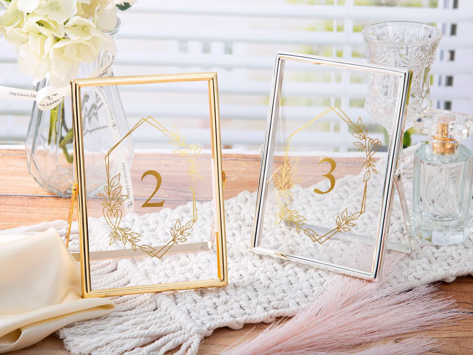 Acrylic Table Number, Signs With Base, Wedding Number, Table Numbers, Wedding Decor, Wedding Event Signs, Frame Number, Boho Wedding