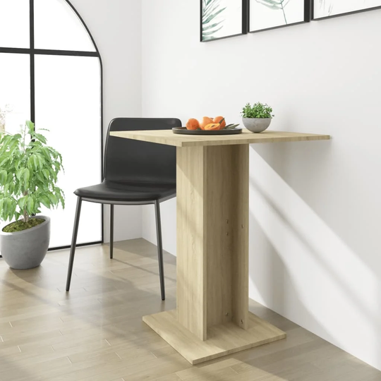 Bistro Table Sonoma Oak 23.6"x23.6"x29.5" Engineered Wood