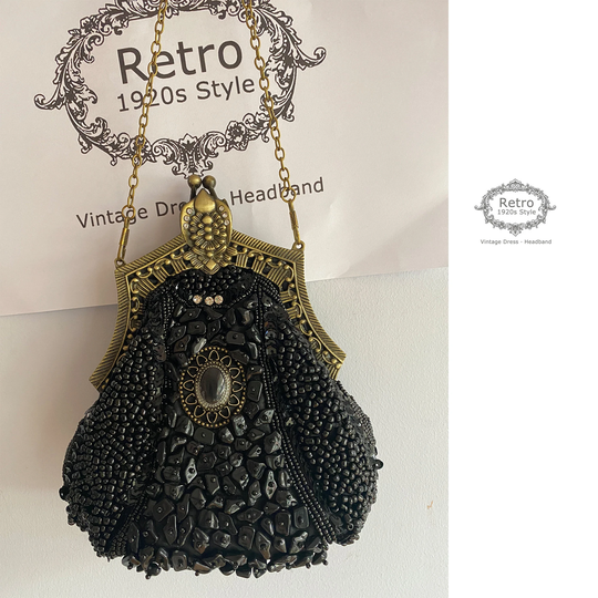 1920S Vintage Inspired Gatsby Flapper Art Deco Beaded Handbag, Prom Bag Great Charleston Downton Abbey Bridesmaid Wedding