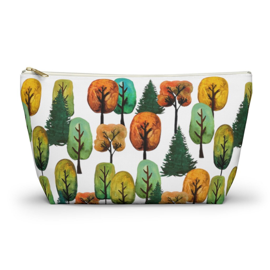 Fall Trees Zipper Bag | Aesthetic Pencil Case Autumn Pouch Vibes Back To School Art