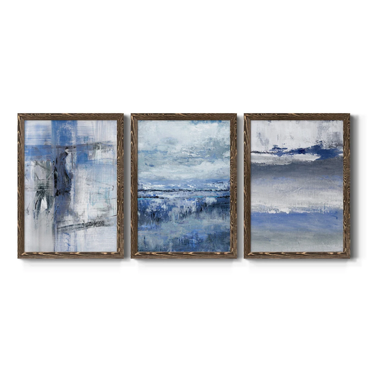 Soft Solace Indigo-Premium Framed Canvas - Ready to Hang - Multi-Color
