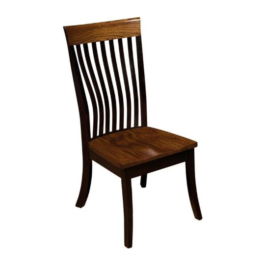 Dutchcrafters Christy Dining Chair, Brown Maple & Elm Wood Two-Tone Stain - Choose Arm & Back Style Amish Made in Usa