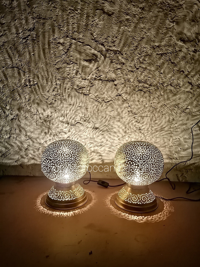 Set Of 2 Table Lamp, Moroccan Bedside Desk Bedroom Floor Home Decor, Christmas Gift, Night Light