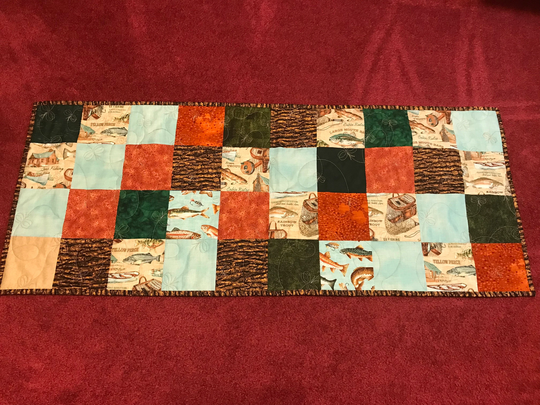 Fisherman's Table Runner/Cabin Runner/Table Runner For Men/Lodge Runner/Housewarming Gift/Gifts Him/Father's Day Decor