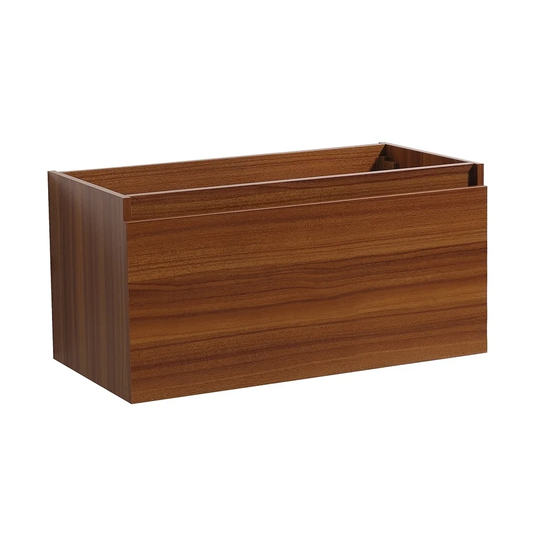 Fresca Mezzo 36" Teak Wall Hung Modern Bathroom Cabinet