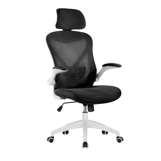 Porthos Home Raif Office Chair, Mesh Back, Central Tilt, Flip-up Armrests