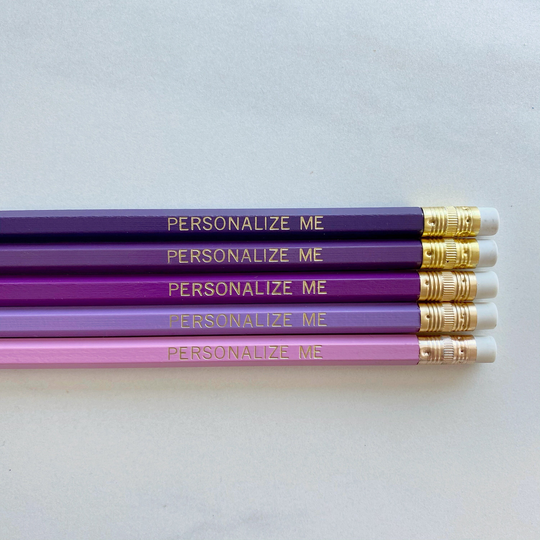 Purple Hues | Custom Personalized Pencils Valentines Teacher Student Homeschooling Gift
