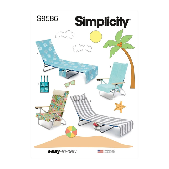 Lounge & Beach Chair Covers Simplicity Sewing Pattern S9586