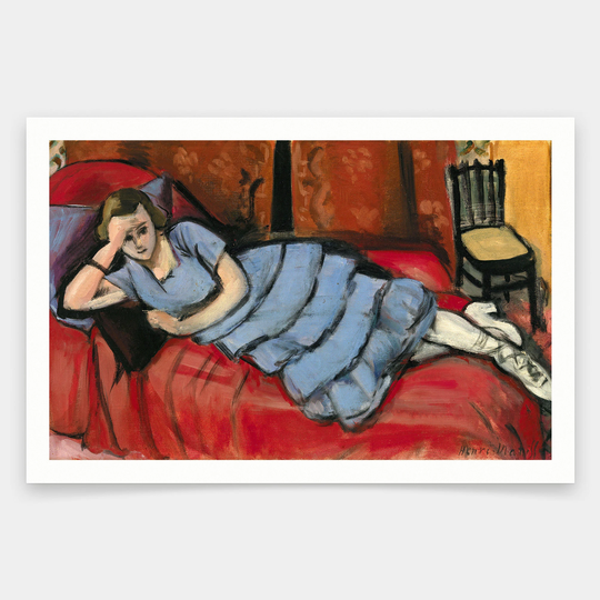 Henri Matisse, The Red Sofa | Le Canapé Rouge 1921, Art Prints, Vintage Art, Canvas Wall Art, Famous Art Prints, Q1735