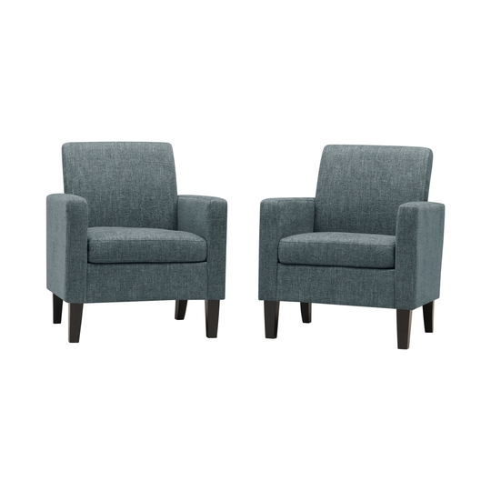 Handy Living Joleen Track Arm Chairs - Set of 2