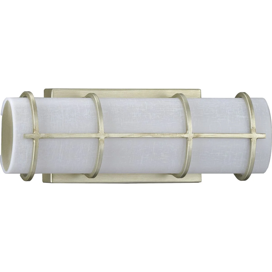 Grid LED Collection 1-Light Silver Ridge White Line Glass LED Modern Wall Light