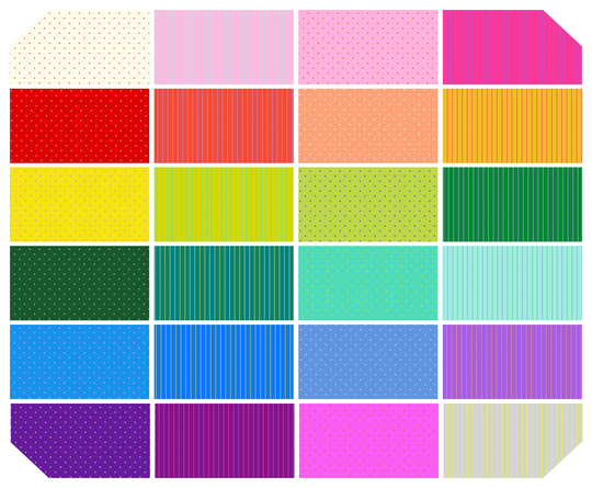 Tula Pink Tiny True Colors - Bundle 24Pc