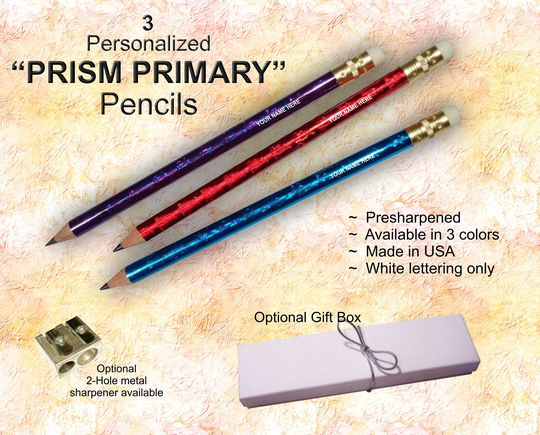 Primary Pencils, Personalized Prism Jumbo Pencils