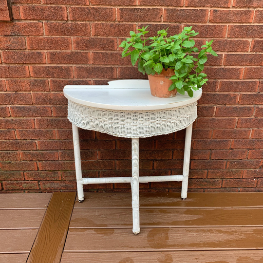 Vintage Wood Table, Side Farmhouse, Shabby Chic, Outdoor Table