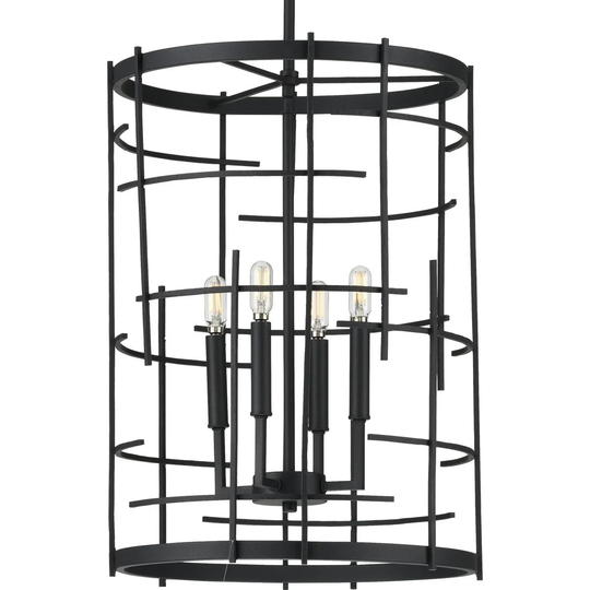 Torres Collection Black Four-Light Foyer - 29.000" x 21.500" x 21.500"