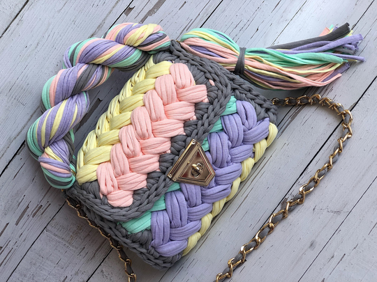 Multi Color Bag/Hand Woven Bag/Designer Bag/Luxury Bag/Crochet Bag/Knitted Bag/Colorful Bag/Shoulder Bag/Women's Bag