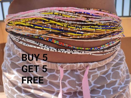 Buy 5 Get Free On Sale Waist Beads Clasps Beads, Stomach Africa, Plus Size