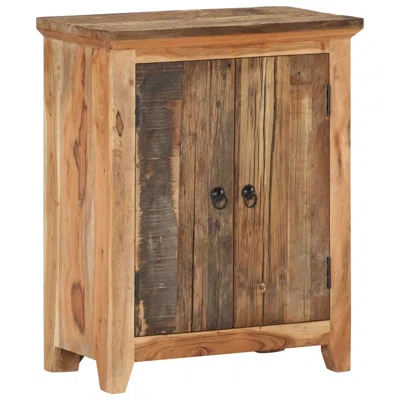 Sideboard 23.6"x13"x29.5" Solid Acacia Wood And Reclaimed Wood