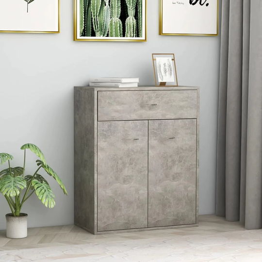 Sideboard Concrete Gray 23.6"x11.8"x29.5 Chipboard