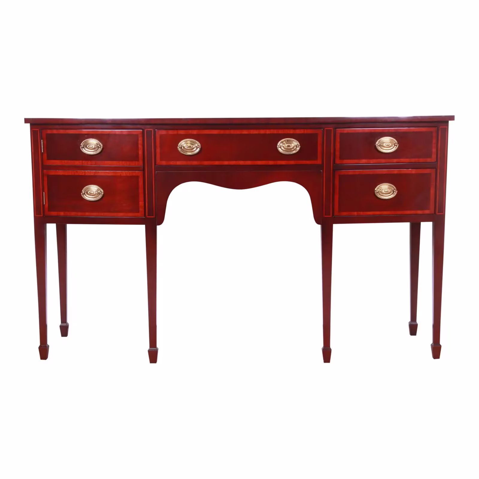Kindel Furniture Federal Inlaid Mahogany Bow Front Sideboard