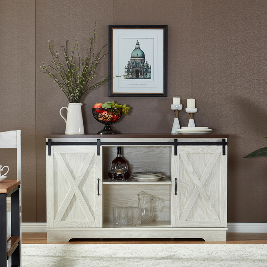 Buffet Sideboard/TV Stand / Storage Cabinet with 2 Sliding B