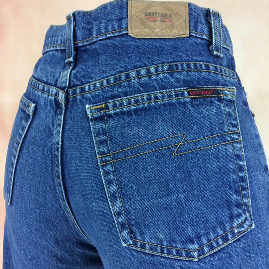 Size 29 Vintage Brittania Jeans W29 L29 High Waisted American Western Classic Mom Hourglass Made in USA Waist 29"