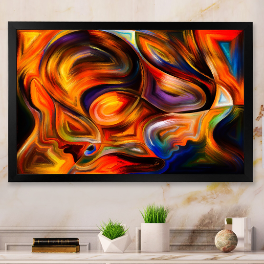 Designart 'Elegance Of Liquid Color IV' Modern Framed Art Print