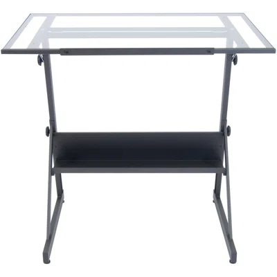 Kirimia Height Adjustable Glass Drafting Table