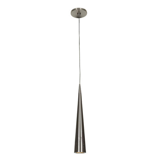 Access Lighting Apollo Steel Pendant - Low Profile Canopy - Brushed Steel - Silver