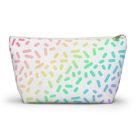 Pastel Sprinkles Pouch, Cosmetic Bag, Pencil Case, Personalizable