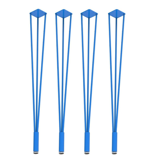 Set of 4 - 28-3/8 inch 3 Rods Hairpin Table legs, Heavy Duty Solid Steel metal adjustable base dining console table