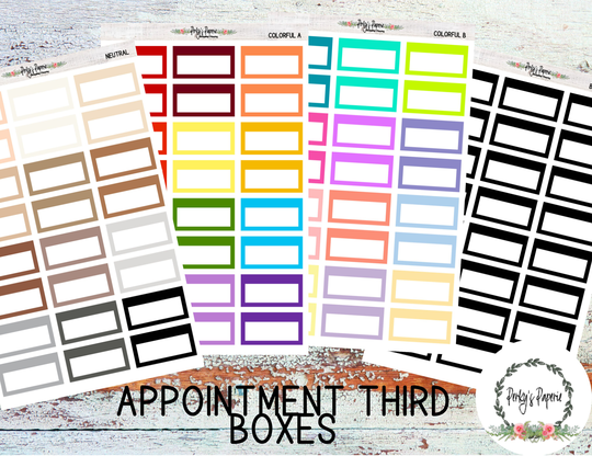 Colorful Appointment Third Boxes| Planner Box Stickers | Boxes Decorative Ec Happy Bujo Hobonici